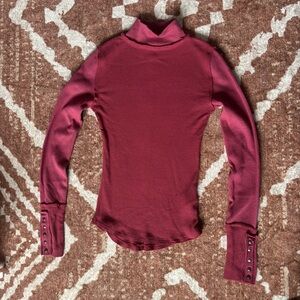 We The Free Maroon Long Sleeve Top